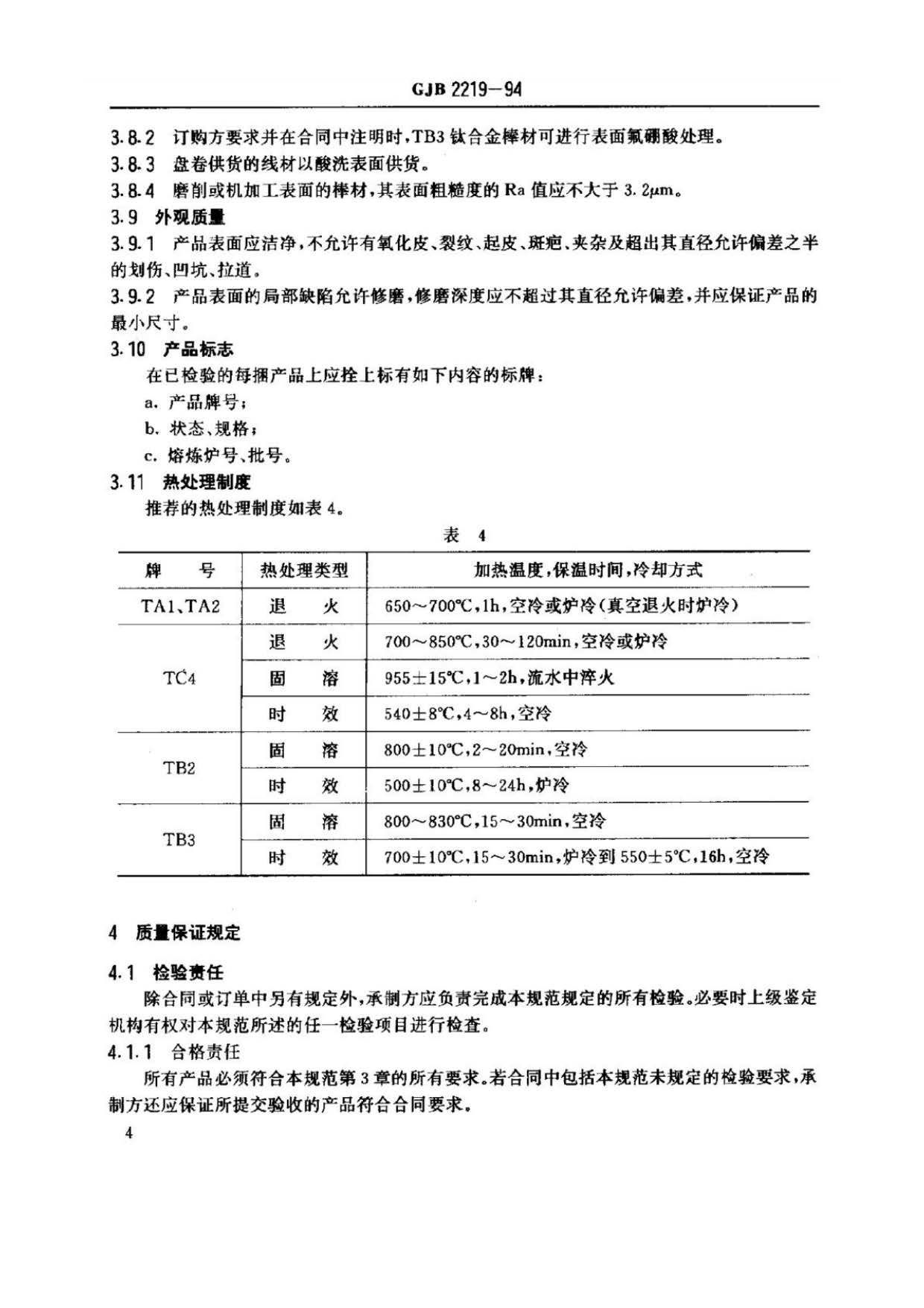 緊固件用鈦及鈦合金棒（線）材規(guī)范國軍標 GJB 2219-94